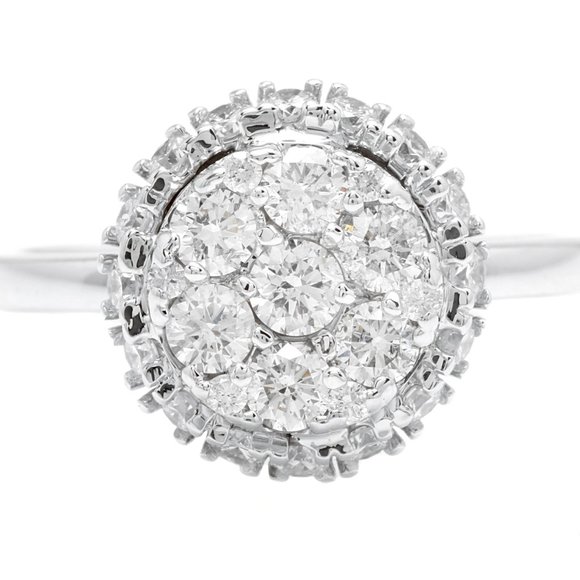 Real Natural Diamonds 14K Solid Gold Eternity Ring, 1.15 Ct  1.15 Ct Natural Diamond 14K Solid White Gold Ring